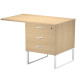 Cassettiera Essence - 3 cassetti - con supporto metal e top - 41,5 x 49,5 x 57,6 cm - Rovere/Bianco