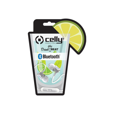 Celly DRINKBHMOJITOWH - Auricolari con microfono - in-ear - Bluetooth - senza fili - bianco