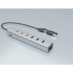 I-Tec HUB UNIVERSALE USB-C  USB-A di Ricarica a 7 Porte USB 3x USB-C, 4x USB-A