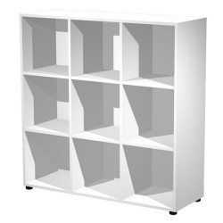 Contenitore Maxi Rainbow - 9 caselle a giorno - 119 x 40 x 120,6 cm - bianco