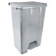 Contenitore mobile Ecoconti - a pedale - 80 L - plastica riciclata - grigio - Medial
