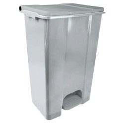 Contenitore mobile Ecoconti - a pedale - 80 L - plastica riciclata - grigio - Medial