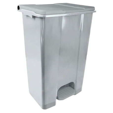 Contenitore mobile Ecoconti - a pedale - 80 L - plastica riciclata - grigio - Medial