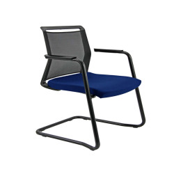 Seduta attesa Light LLS - con braccioli inclusi - blu/nero - Unisit