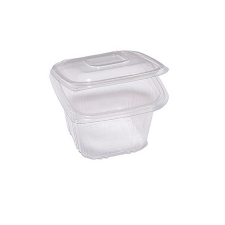 Contenitori in PP - con coperchio incernierato - 12 x 12 x 7,5 cm - Europack - pack 50 pezzi