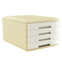 Cassettiera Vintage Milk - 4 cassetti - 29,5 x 38,5 x 28,2 cm - avorio - Arda