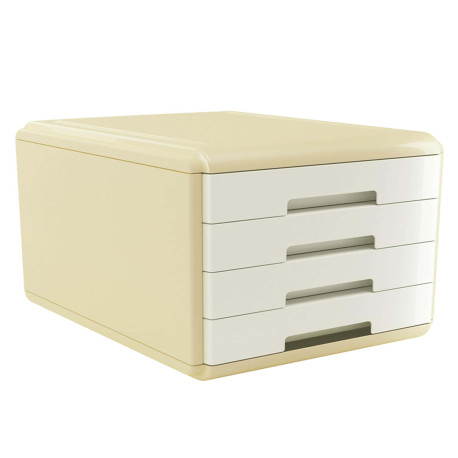 Cassettiera Vintage Milk - 4 cassetti - 29,5 x 38,5 x 28,2 cm - avorio - Arda