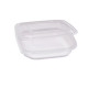 Contenitori in PP - con coperchio incernierato - 21,5 x 21,5 x 3,4 cm - Europack - pack 50 pezzi