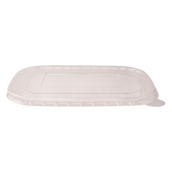 Coperchio in resina - per bowl rettangolari 500/750 ml – 17 x 12 cm - trasparente - Signor Bio - conf. 50 pezzi