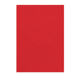 Copertine per rilegatura - A4 - cartoncino groffrato semilpelle - 250 gr - rosso - Fellowes - conf.100 pezzi