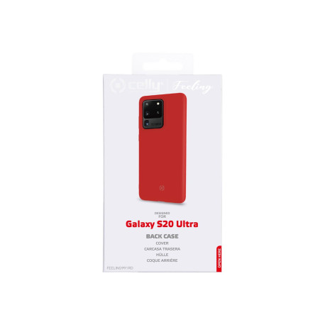 Celly FEELING - Cover per cellulare - silicone - rosso - per Samsung Galaxy S20 Ultra, S20 Ultra 5G