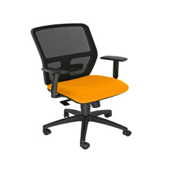 Seduta operativa ergonomica Kemper A - braccioli regolabili - arancio - Unisit