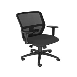 Seduta operativa ergonomica Kemper A - braccioli regolabili - nero - Unisit