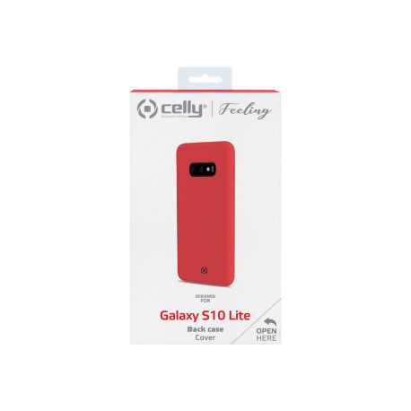 Celly FEELING - Cover per cellulare - silicone liquido - rosso - per Samsung Galaxy S10e