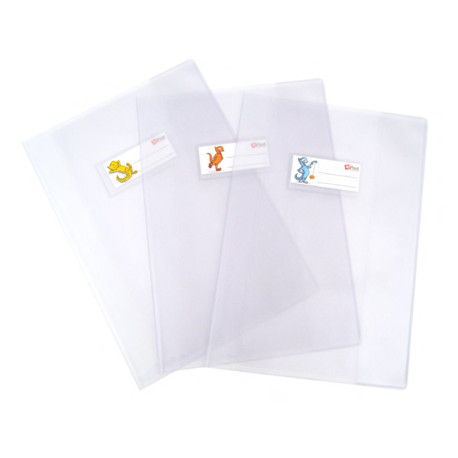 Copriquaderno Superseta - A5 - PVC  - c/alette - A5 - neutro trasparente - Colorosa