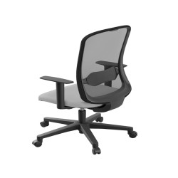 Seduta operativa Shape SHST - con braccioli regolabili - struttura nera - grigio chiaro/grigio - Unisit
