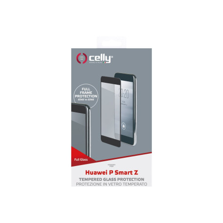 Celly Full Glass - Protezione per schermo per telefono cellulare - vetro - colore telaio nero - per Huawei P Smart Z