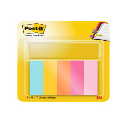 Segnapagina Post-it - 670-5JA-EU - in carta - 12,7 x 44 mm - 5 colori assortiti - Post-it - conf. 250 pezzi