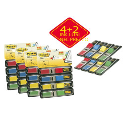 Segnapagina Post-it Index Mini - 683-6 - 4 colori classici - Value Pack 4+2 (blister da 140 segnapagina ciascuno) - Post-it