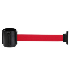 Segnapercorso murale Alfa Mural - nero - diametro 6 cm - con nastro rosso da 200 cm - Medial