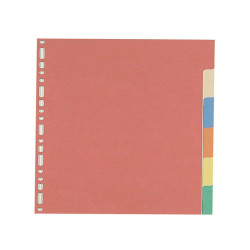 Separatore - 6 tacche - cartoncino colorato 240 gr - 21x29,7 cm - multicolore - Favorit