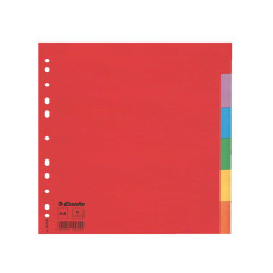 Separatore Economy - 6 tasti - cartoncino colorato 160 gr - A4 - multicolore - Esselte