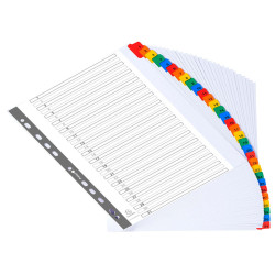 Separatore numerico 1/31 - cartoncino bianco 160 gr - tasti colorati - A4 maxi - Exacompta