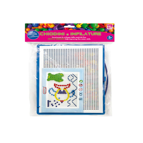 Set chiodini e infilature in plastica - colori assortiti - CWR