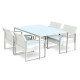 Set pranzo Bilbao - bianco/grigio - Garden Friend - set 5 elementi