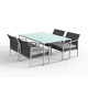 Set pranzo Bilbao - nero/grigio - Garden Friend - set 5 elementi