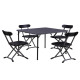 Set pranzo Horeca - pieghevole - antracite - Garden Friend - set 5 elementi