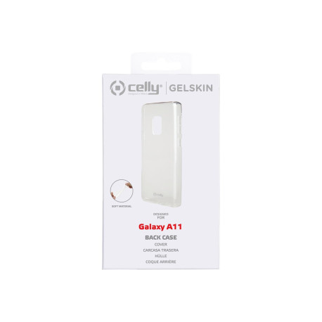 Celly Gelskin - Cover per cellulare - gomma morbida - trasparente - per Samsung Galaxy A11, M11