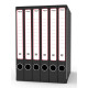 Gruppo registratori Sestetto - 23 x 33 cm - con 6 cartelle 3 lembi - dorso 23 cm - grigio - Rexel