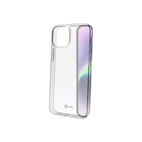 Celly Gelskin - Cover per cellulare - gomma morbida, TPU (poliuretano termoplastico) - trasparente - per Apple iPhone 14 Plus