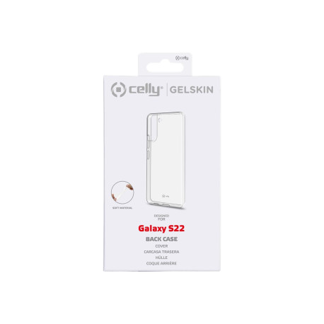 Celly Gelskin - Cover per cellulare - poliuretano termoplastico morbido (TPU) - trasparente - per Samsung Galaxy S22