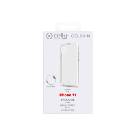 Celly Gelskin - Cover per cellulare - TPU (poliuretano termoplastico) - trasparente - per Apple iPhone 11