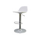 Sgabello Bobba - PPL acciaio cromato - 39 x 42 x 83 / 104 cm - bianco - Paperflow