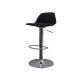 Sgabello Bobba - PPLacciaio cromato - 39x42x83/104cm - nero - Paperflow