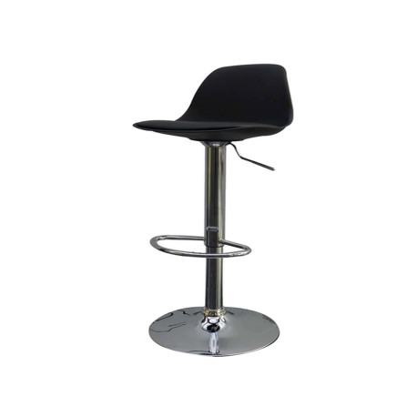 Sgabello Bobba - PPLacciaio cromato - 39x42x83/104cm - nero - Paperflow
