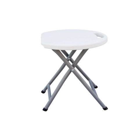 Sgabello Horeca - pieghevole - 44 x 30 x 30 cm - acciaio/HDPE - bianco - Garden Friend