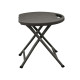 Sgabello Horeca - pieghevole - 44 x 30 x 30 cm - acciaio/HDPE - noce - Garden Friend