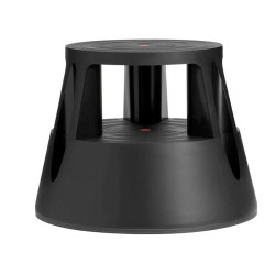 Sgabello Roll a step - nero - 24 x 45 x 45 cm - Caimi