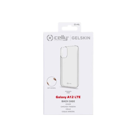 Celly Gelskin - Cover per cellulare - TPU (poliuretano termoplastico) - trasparente - per Samsung Galaxy A12