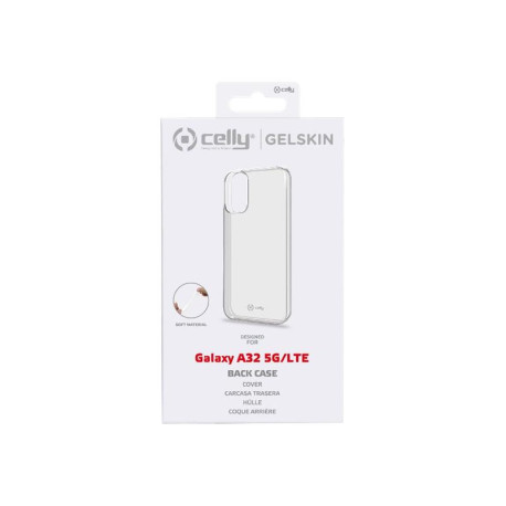 Celly Gelskin - Cover per cellulare - TPU (poliuretano termoplastico) - trasparente - per Samsung Galaxy A32 5G