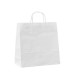 Shopper - maniglie cordino - 54 x 14 x 45 cm - carta kraft - bianco - Mainetti Bags - conf. 10 pezzi