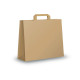 Shopper - maniglie piattina - 26 x 11 x 34,5 cm - carta kraft - avana - Mainetti Bags - conf. 25 pezzi