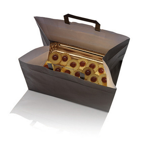 Shopper Flat XLarge - maniglie piattina - 32 x 22 x 24 cm - carta kraft - avana - Mainetti Bags - conf. 200 pezzi