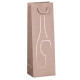 Shopper portabottiglie - con manici in corda - 12 x 37 x 9 cm - avana - Rex Sadoch