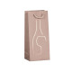 Shopper portabottiglie - con manici in corda - 12 x 37 x 9 cm - avorio - Rex Sadoch