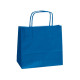 Shopper Twisted - maniglie cordino - 14 x 9 x 21 cm - carta kraft - blu - Mainetti Bags - conf. 25 pezzi